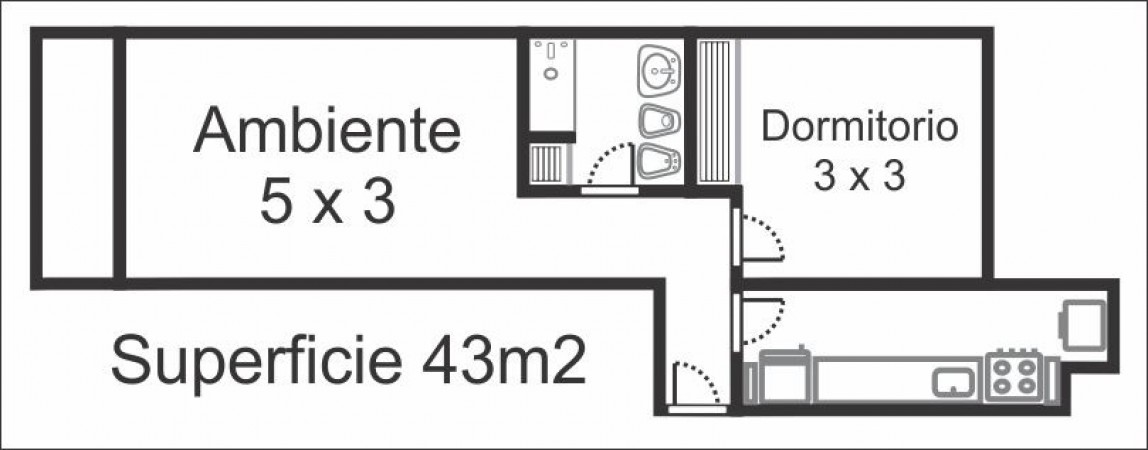 VENTA 2 AMBIENTES CALLE BALCON RECICLADO Y AMOBLADO 